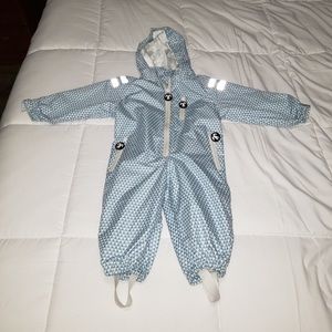 Ducksday rainsuit, 86-92, blue and white